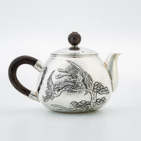 雕刻工艺手工银壶泡茶壶（图案多款，请以实物为准）