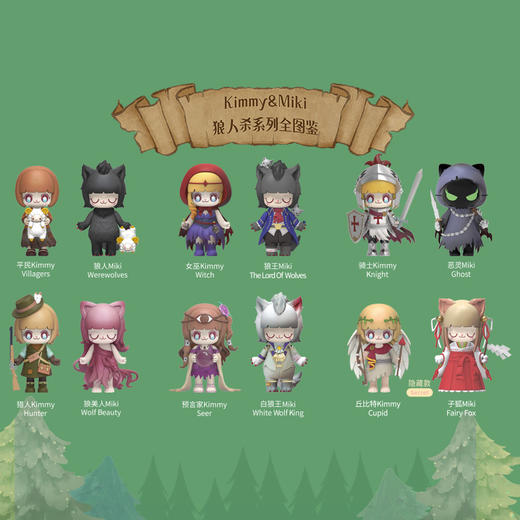 52TOYSKimmy&Miki狼人杀系列盲盒玩具礼物潮流桌面摆件手办 商品图4