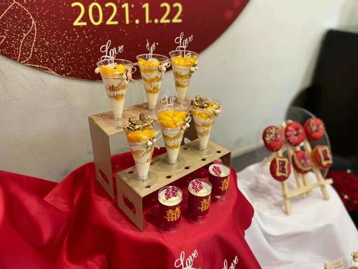 订婚红色系甜品台 商品图0