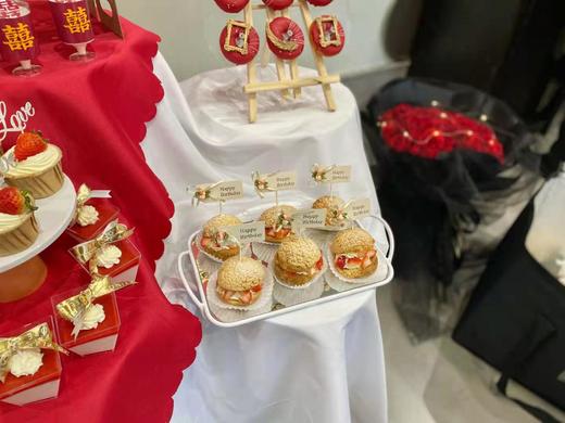 订婚红色系甜品台 商品图4