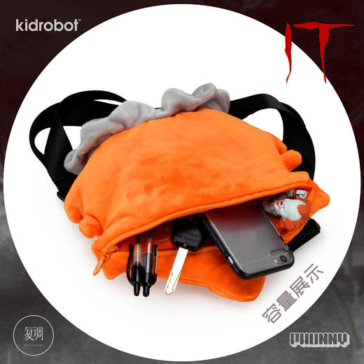 现货 Kidrobot 小丑回魂 腰包 Pennywise Phunny 毛绒 商品图3