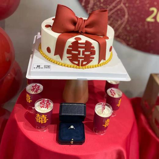 订婚红色系甜品台 商品图3