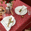 摇摆马桌布红色桌布新年主题帆布餐桌布长方形加厚英式下午茶过年茶几台布 商品缩略图2