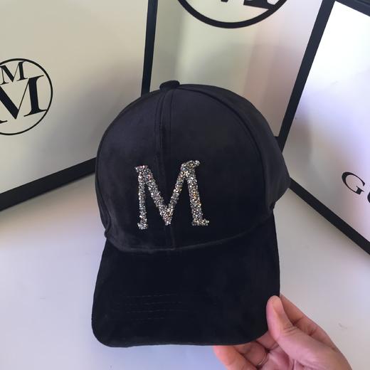 法国2020秋冬新款帽子女M标黑色棒球帽时尚鸭舌帽户外百搭防嗮帽 商品图0