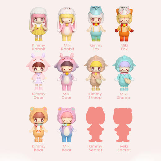 52TOYSKimmy&Miki动物系列2盲盒玩具礼物潮流桌面摆件手办 商品图4