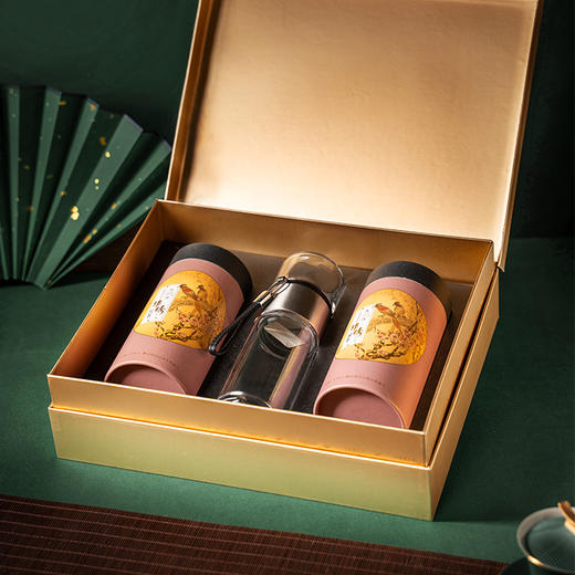 双燕朝阳1号礼盒(滇绿、滇红、茶水分离杯) 商品图2