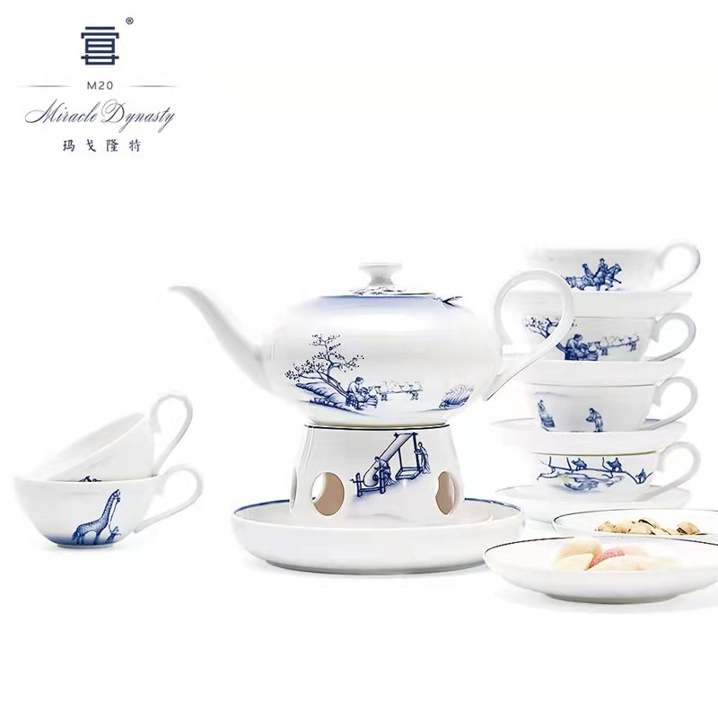 玛戈隆特6人份丝路盛宴骨瓷茶具套装