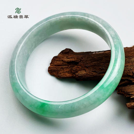 派瑞翡翠 翡翠手镯 糯种 绿色 商品图3