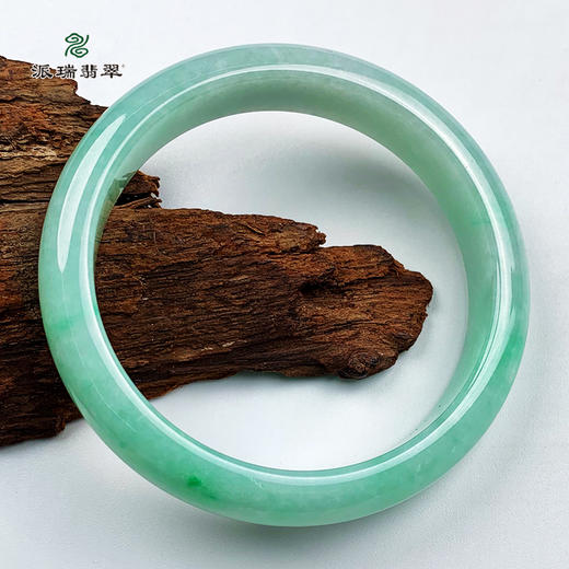 派瑞翡翠 翡翠手镯 糯种 l绿色 商品图1