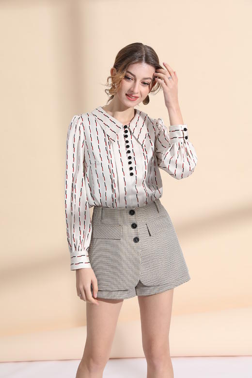 显瘦高腰裙短裤（附腰带） 商品图3