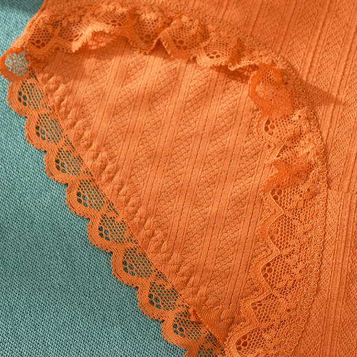 雅黛丽女士内裤中腰平角裤纯棉底裆透气舒适性感蕾丝边3条装底裤 商品图3