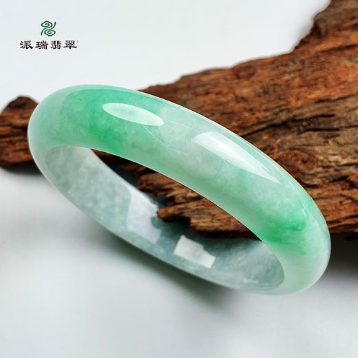 派瑞翡翠 翡翠手镯 糯种 绿色 商品图0