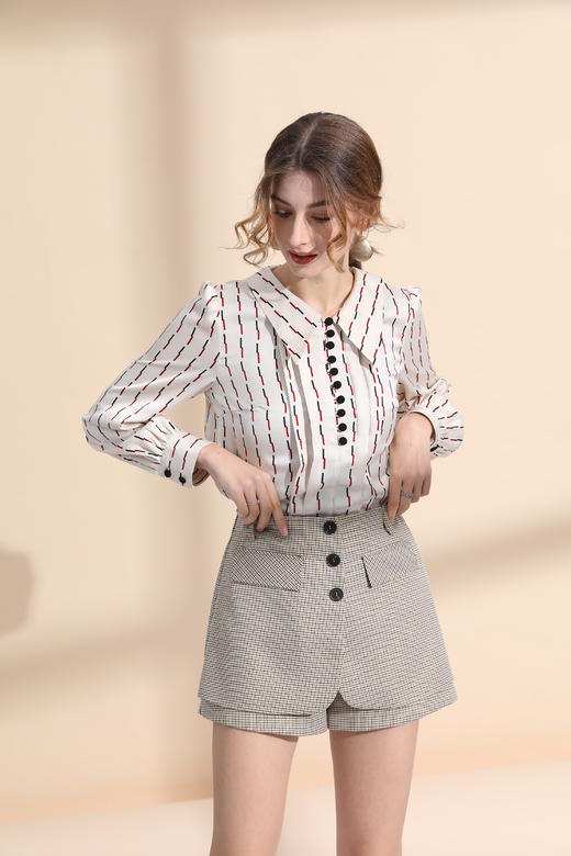 显瘦高腰裙短裤（附腰带） 商品图4