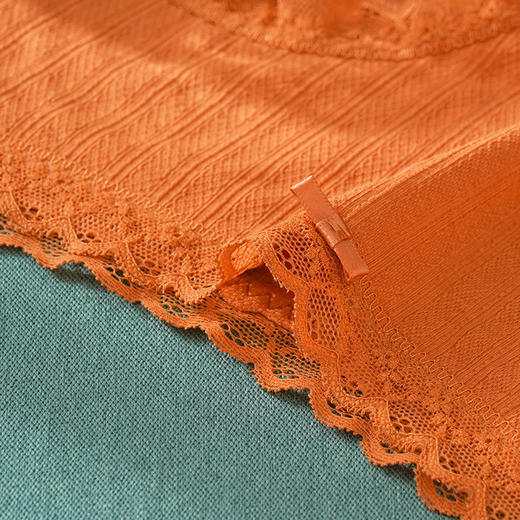 雅黛丽女士内裤中腰平角裤纯棉底裆透气舒适性感蕾丝边3条装底裤 商品图2