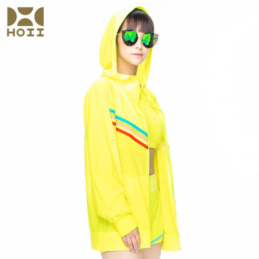 HOII/后益 彩虹线条透气连帽T男女同款防晒外套[福利品] 商品图1