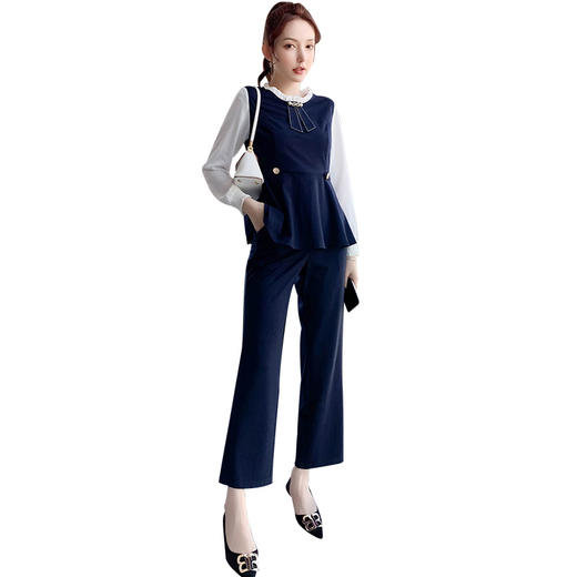 9903990211奢姿2020春季新款胖妹妹两件套大码女装肥mm休闲套装 商品图4