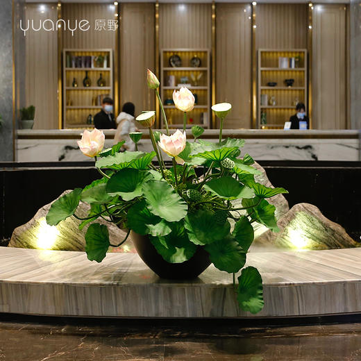高档酒店大堂仿真花摆件大型大厅中庭圆桌面前台别墅商场装饰假花 商品图3