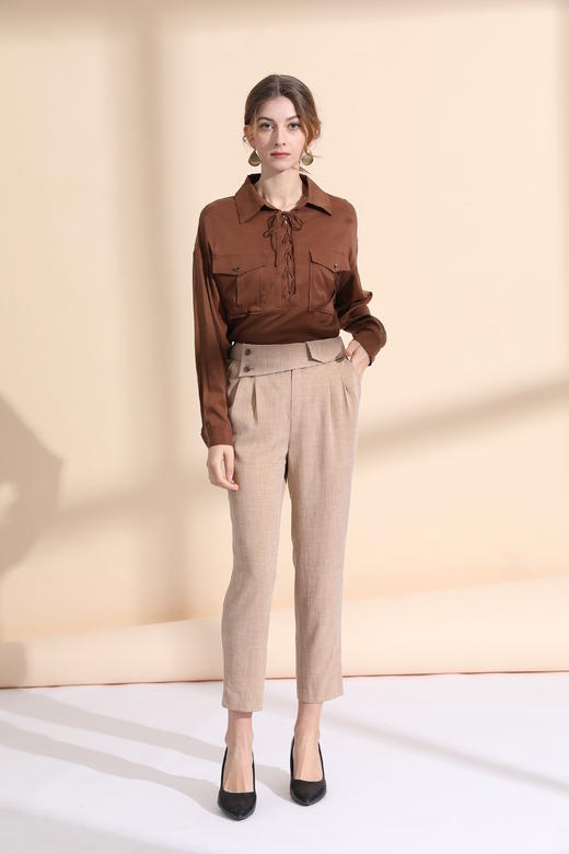 百搭九分烟管裤 商品图3