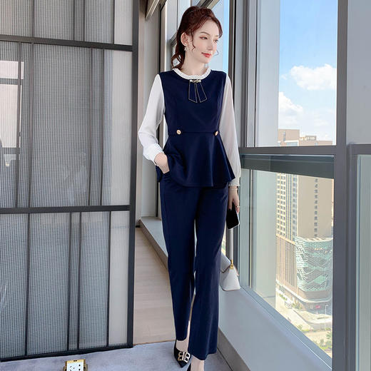 9903990211奢姿2020春季新款胖妹妹两件套大码女装肥mm休闲套装 商品图1