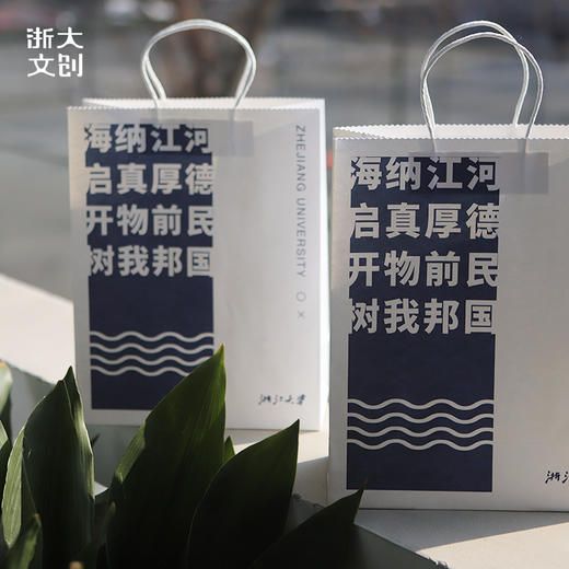 【浙大文创】浙江大学蓝白纸袋海纳江河 商品图1