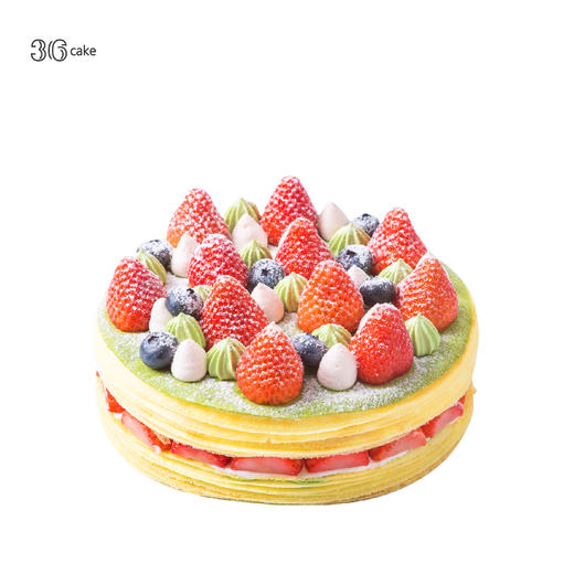 草莓抹茶手作千层， 可选6英寸/8英寸 商品图1