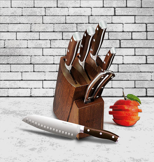 REAO锐欧德国钼钒钢手工家用厨房枫木6件套刀 商品图4