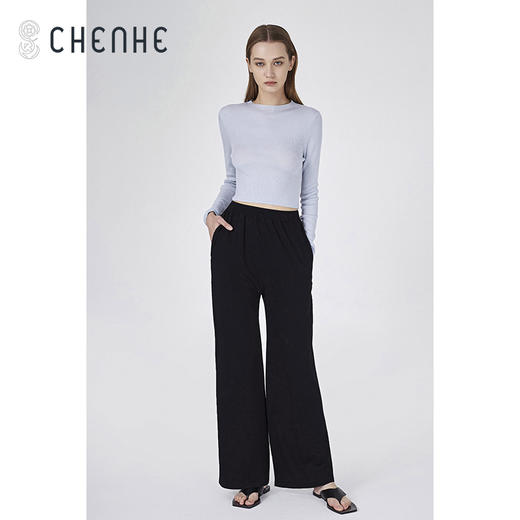 【无缝针织衫】臣禾截短款纯色百搭打底衫S211091022 商品图12