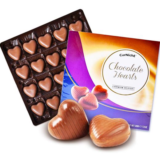 比利时可尼斯巧克力礼盒200g/390g 贝壳形/心形 香醇丝滑 绽放味蕾 040066-1/042855/042856 商品图1