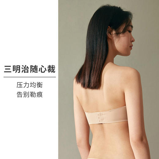 HSIA遐抹胸无痕无钢圈文胸春夏薄款中小胸小灵通防走光裹胸内衣女 商品图4