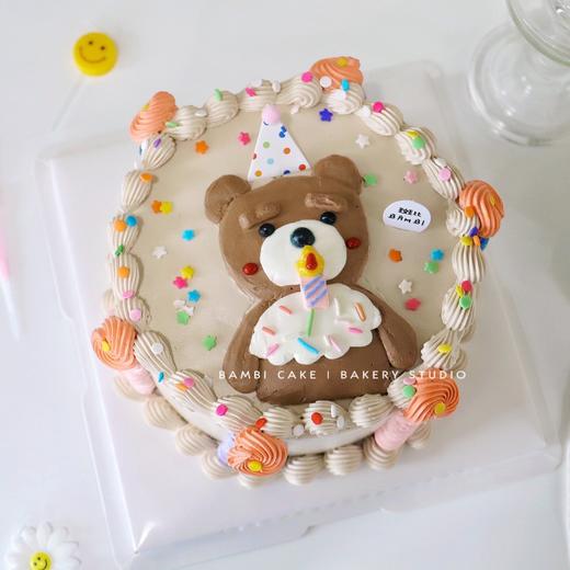 ins风 | 手绘小熊裱花奶油蛋糕 商品图2