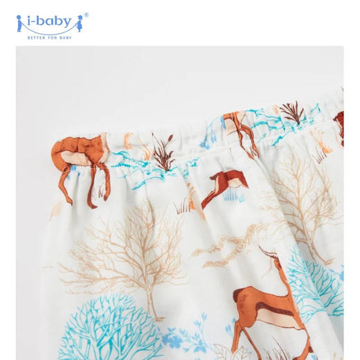 ibaby×outlast太空科技恒温 珍稀国宝系列 儿童纱布防叮咬裤 透气春装夏季薄款女童宝宝男装WWF联名款 商品图5