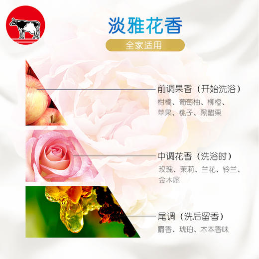 KJ 牛乳石碱牛奶沐浴乳 沐浴露750ml 优雅花香 商品图2