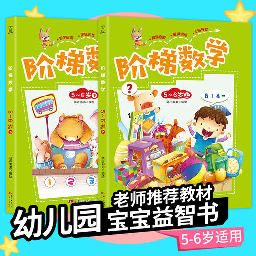 【青葫芦】阶梯数学：5-6岁（套装共2册） 幼小衔接 3-6岁 HL 商品图0