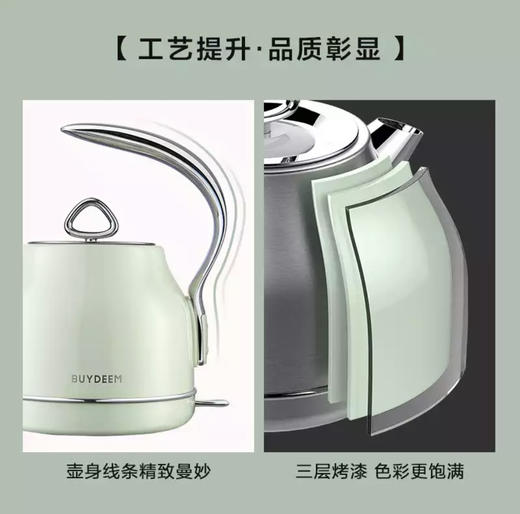 北鼎（Buydeem）K203电水壶 304不锈钢 自动断电电水壶 商品图1