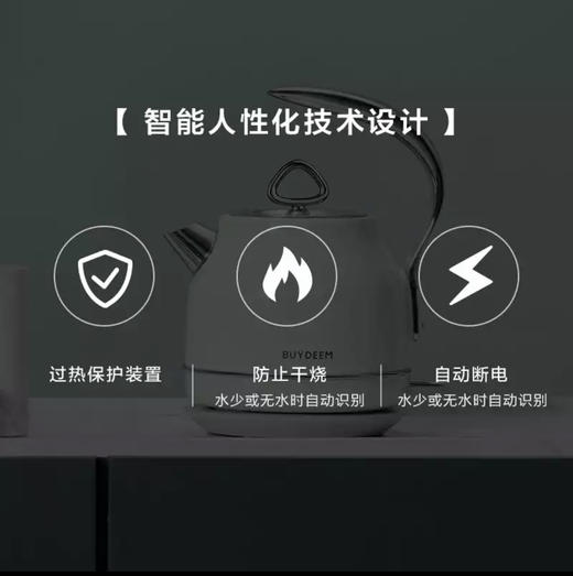 北鼎（Buydeem）K203电水壶 304不锈钢 自动断电电水壶 商品图4
