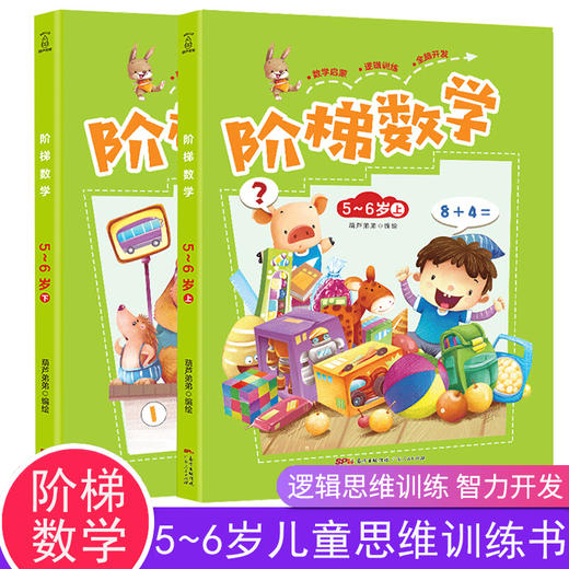 【青葫芦】阶梯数学：5-6岁（套装共2册） 幼小衔接 3-6岁 HL 商品图1