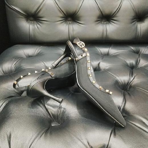 LFGJ 6611 网纱铆钉尖头细跟单鞋女 商品图7