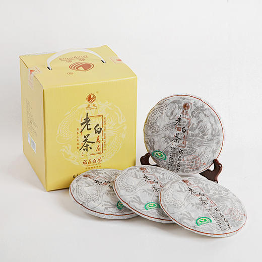龙印·老白茶饼2010年寿眉258g   成箱规格：6提共42饼 商品图4