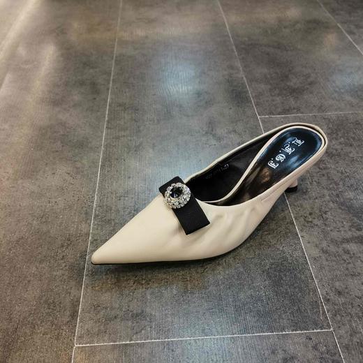 LFGJ 5807 时尚尖头细跟拖鞋真皮女凉鞋 商品图6