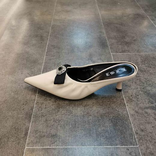 LFGJ 5807 时尚尖头细跟拖鞋真皮女凉鞋 商品图7