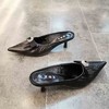 LFGJ 5807 时尚尖头细跟拖鞋真皮女凉鞋 商品缩略图5
