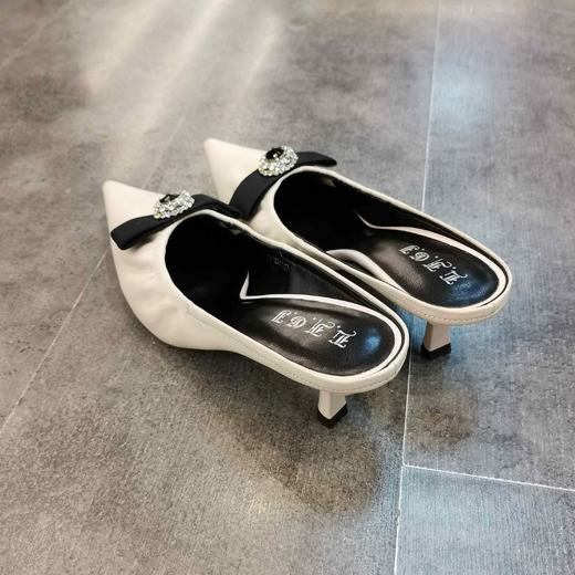 LFGJ 5807 时尚尖头细跟拖鞋真皮女凉鞋 商品图10