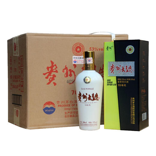 【标品破价】 茅台股份 贵州大曲70年代 酱香型 53度 500ml x6 整箱 商品图3