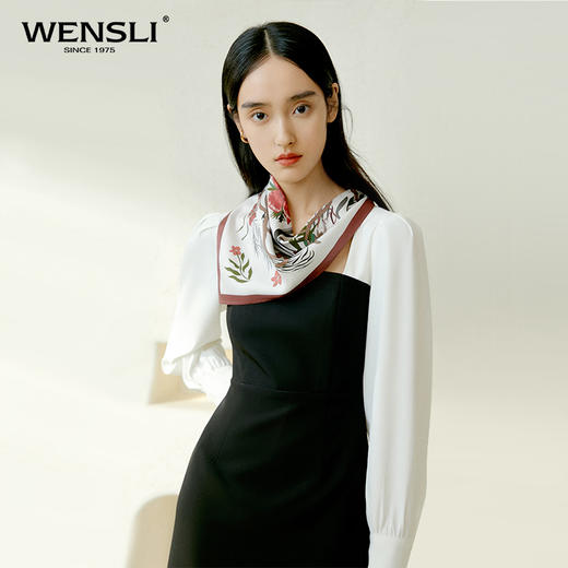 万事利双面印花中方巾-艾诺 商品图3