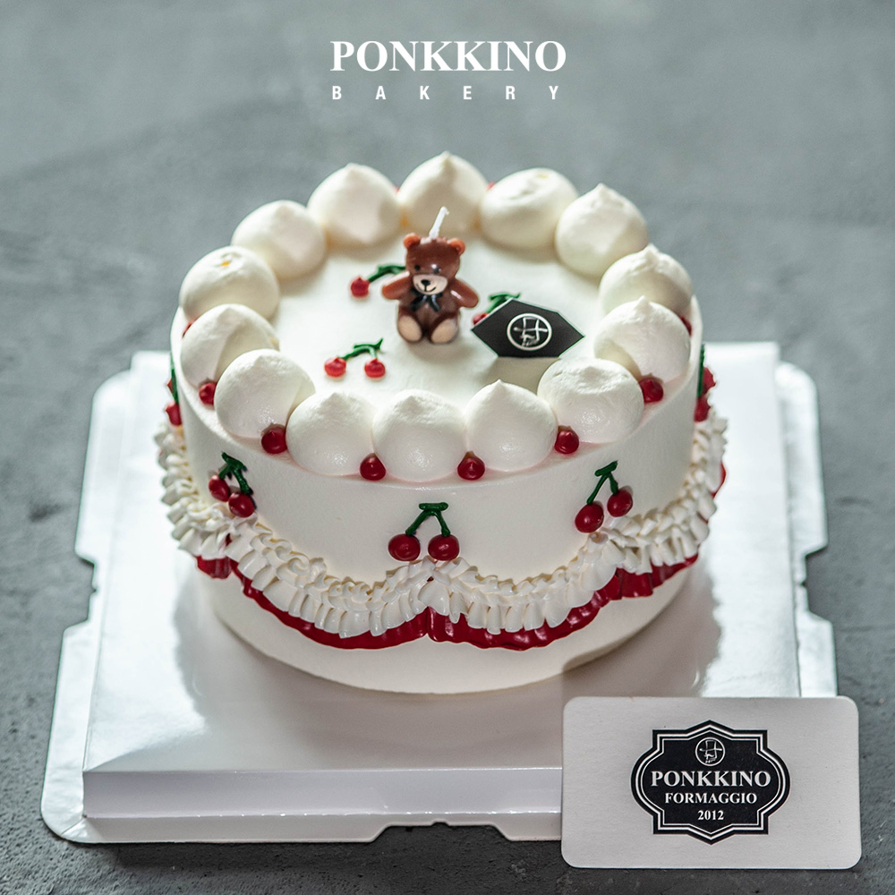 樱桃小熊奶油手绘