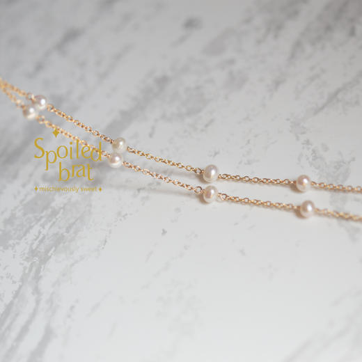 spoiledbrat jewelry珍珠十字架长链 商品图2