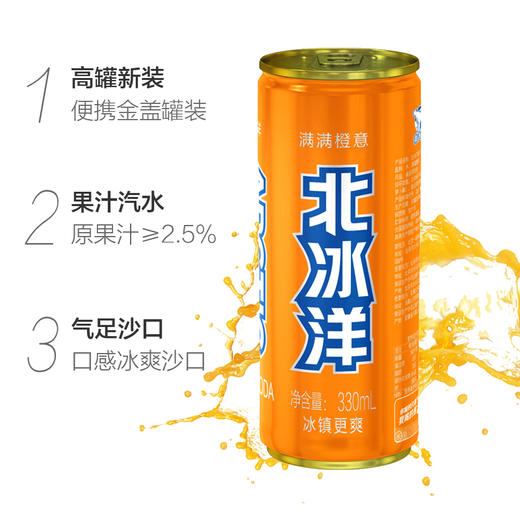 北冰洋橙汁汽水330ml（8A)(Z) 商品图2