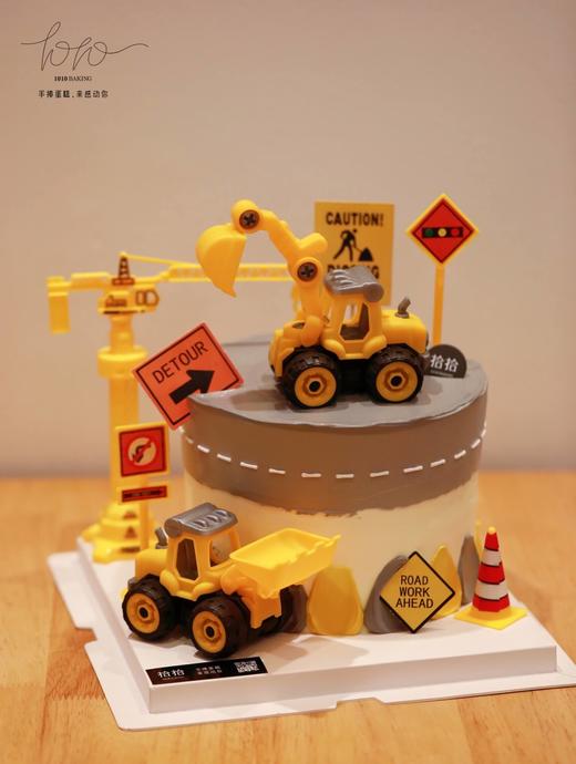 「工程车·挖土车·吊车」100%动物奶油（附图6寸加高·提前8小时预订） 商品图2