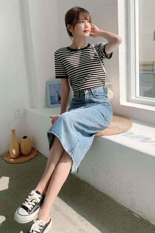 【百图lulu定制】【海魂衫】不过时的经典，“海魂衫”条纹T恤，凉爽舒适曲珠面料 商品图8