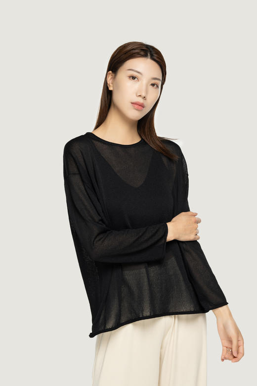 现货秒发 臣禾【醋酸防晒罩衫】【吸湿速干 顺滑抗皱  清爽凉感 抗静电抗起球】针织衫S211052822 商品图9